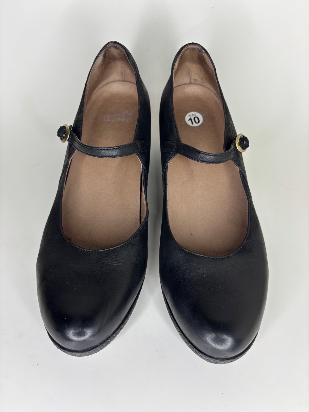 Dansko Shoes Wedge Heels Maryjanes Women Size 41 US 10 Black Leather - Picture 9 of 16